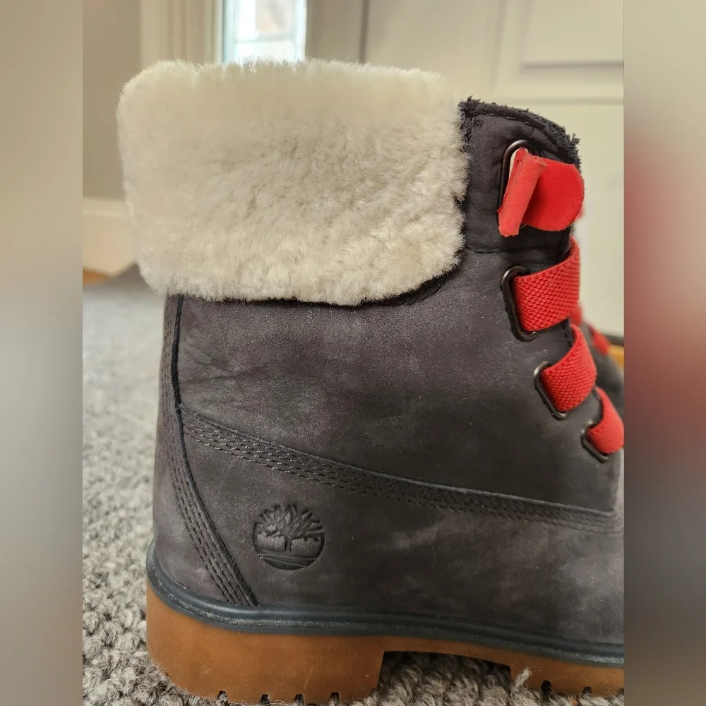 Timberland Women's Jayne Grey Nubuck Boots, Size 9